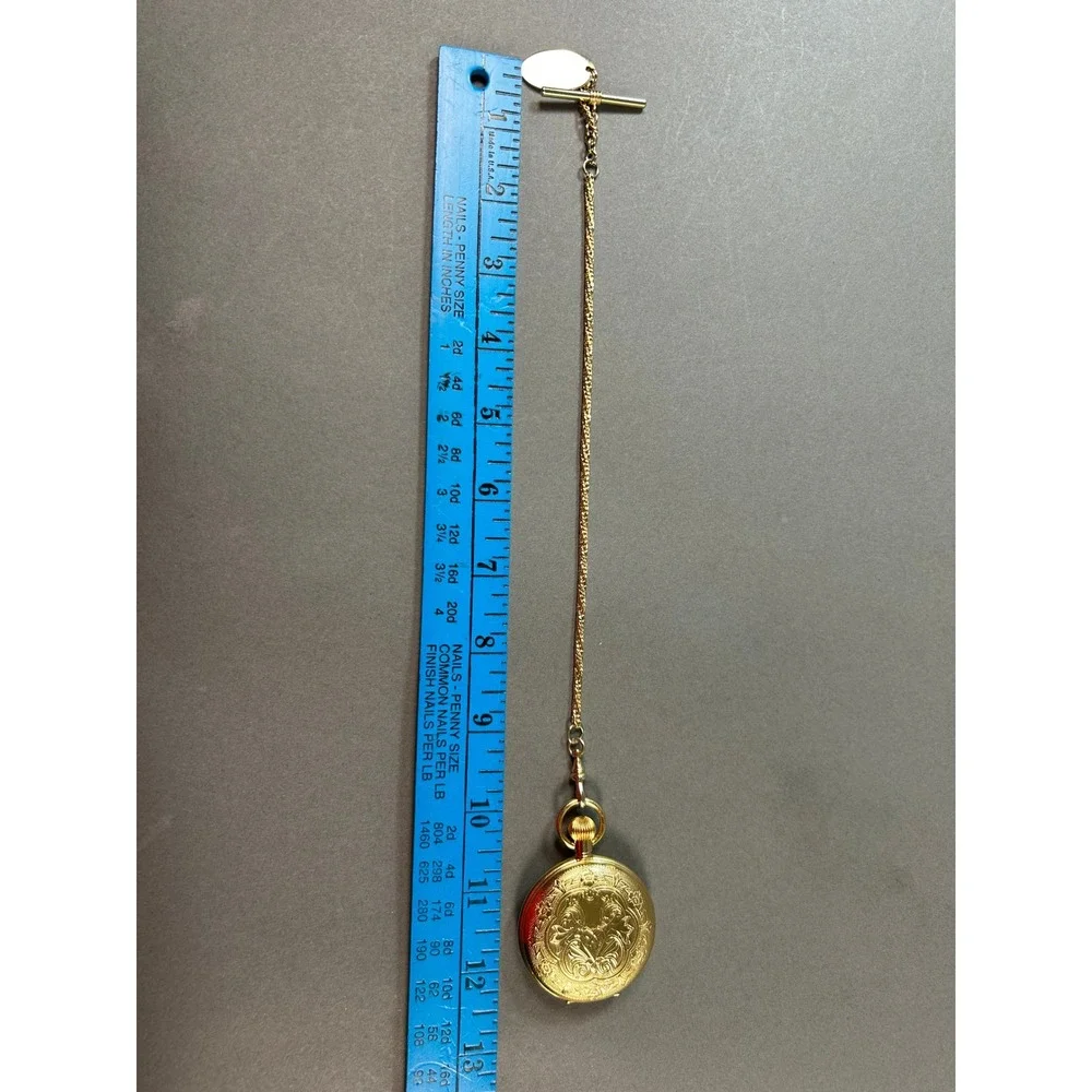 Vtg. Colibri Swiss Made Pocket Watch Hunter Case Roman Numeral Hadley Untested